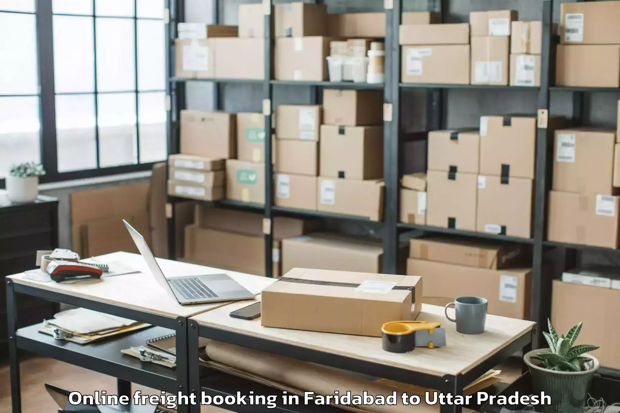 Easy Faridabad to Sahjanwa Online Freight Booking Booking